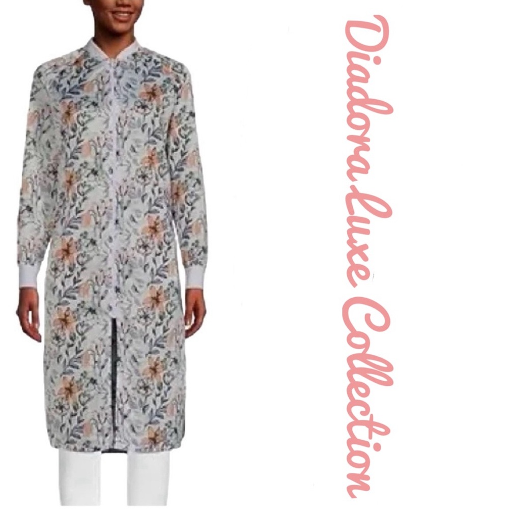 Diadora Luxe Collection Floral Long Bomber Jacket